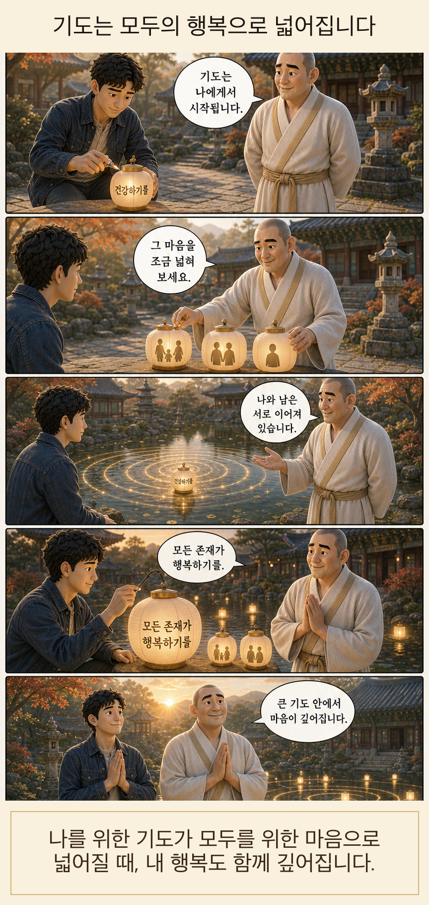 기도는 모두의 행복으로 넓어집니다 카툰