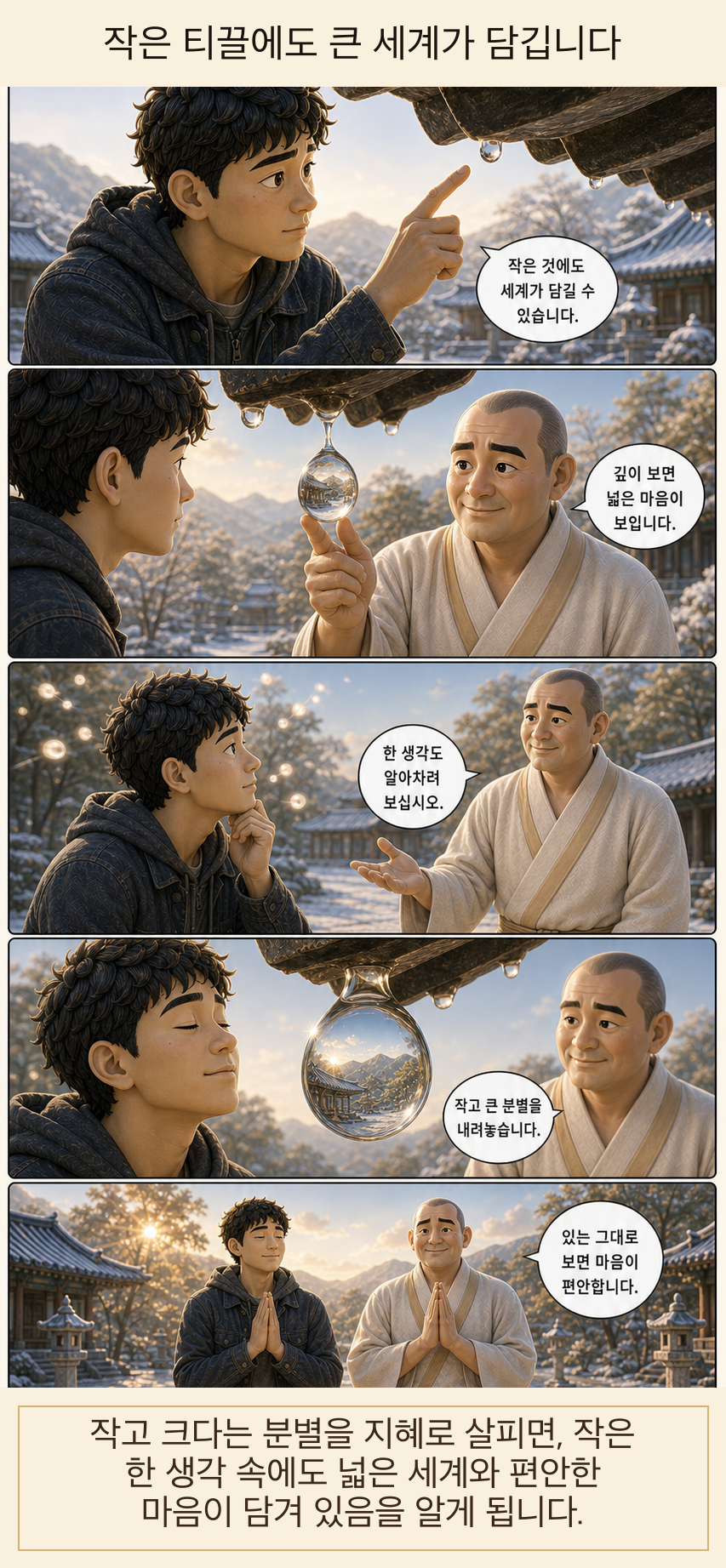 작은 티끌에도 큰 세계가 담깁니다 카툰