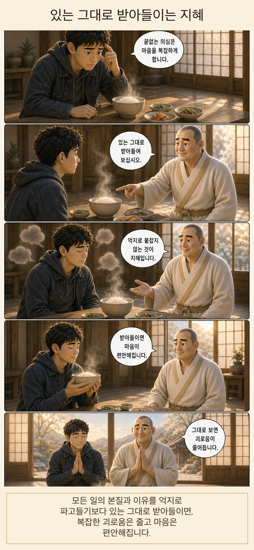있는 그대로 받아들이는 지혜 카툰