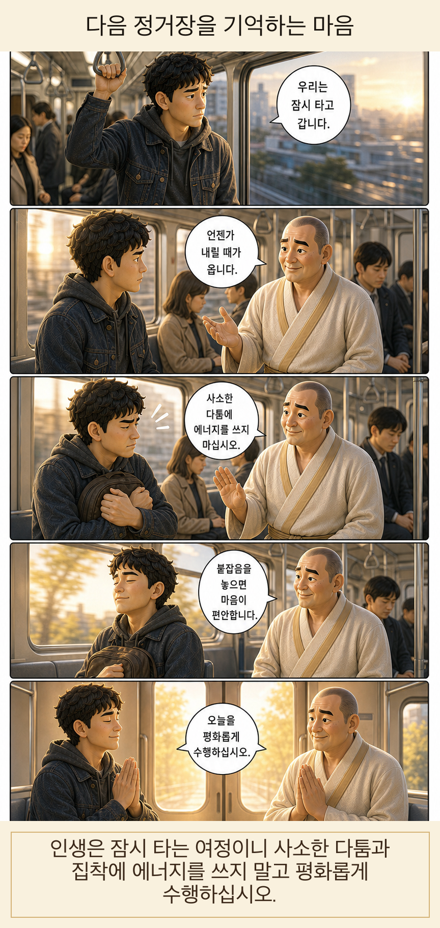 다음 정거장을 기억하는 마음 카툰
