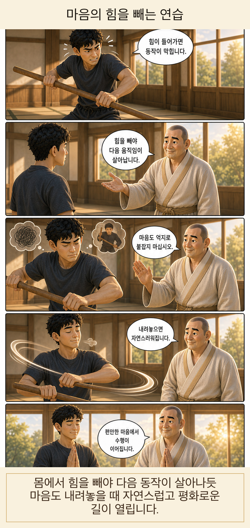 마음의 힘을 빼는 연습 카툰