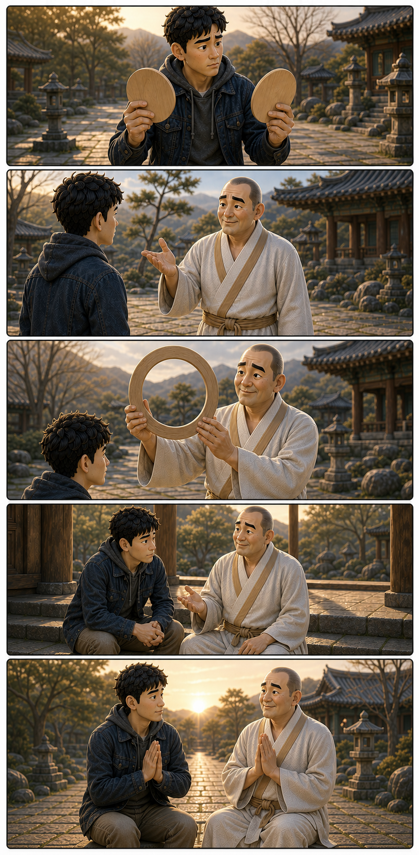 끝과 시작을 붙잡지 않는 마음 카툰