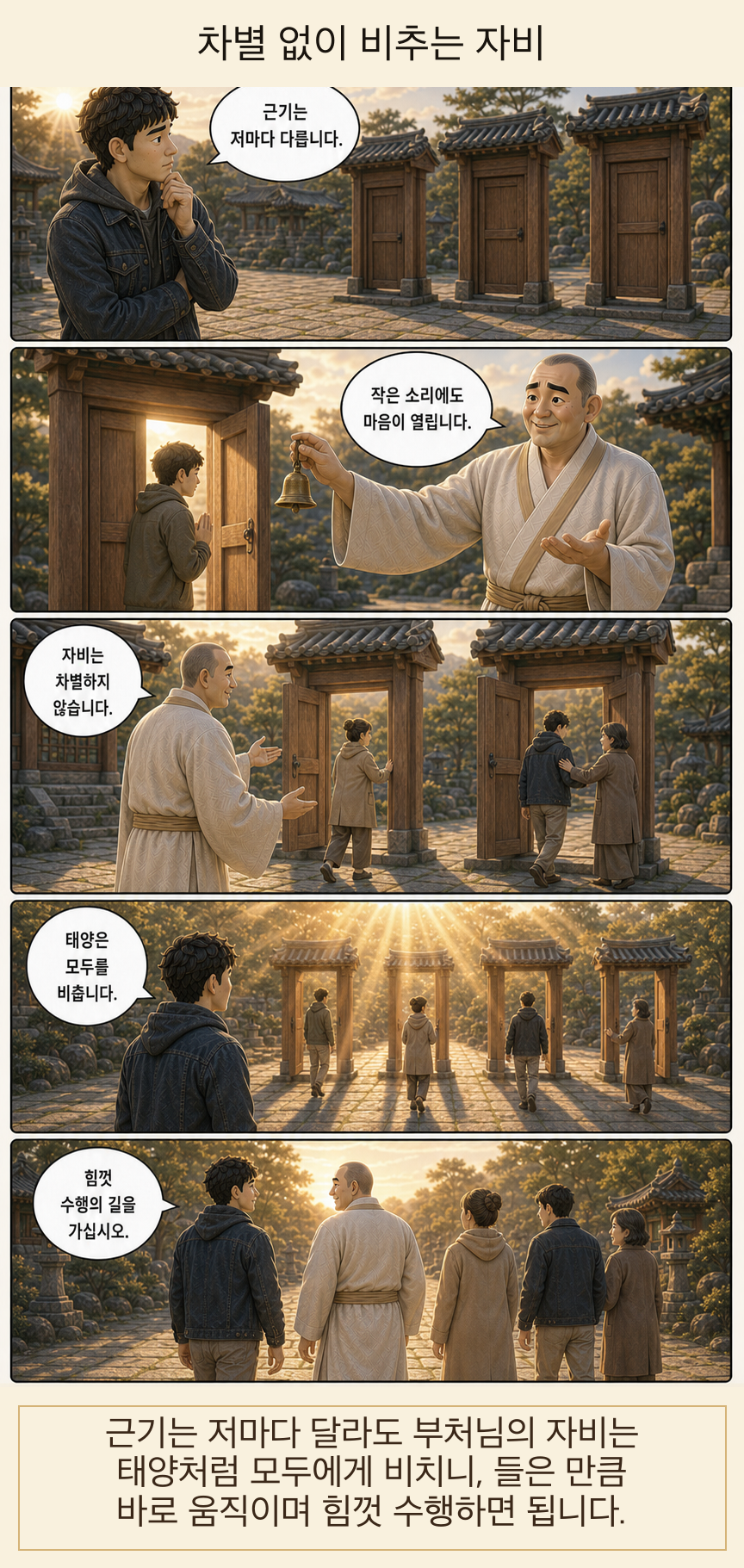 차별 없이 비추는 자비 카툰