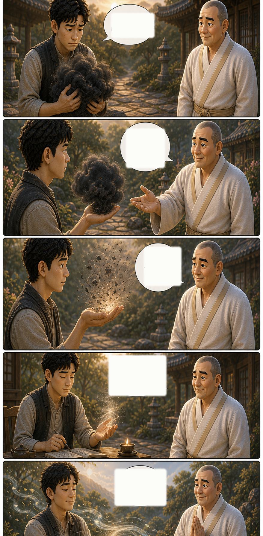 괴로운 마음을 찾아보면 붙잡을 실체가 없습니다 카툰