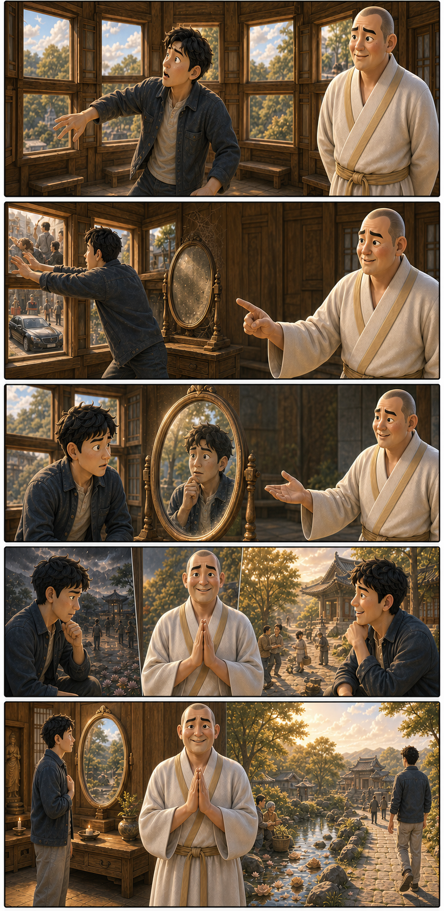 바깥 경계보다 먼저 내 마음을 보아야 합니다 카툰