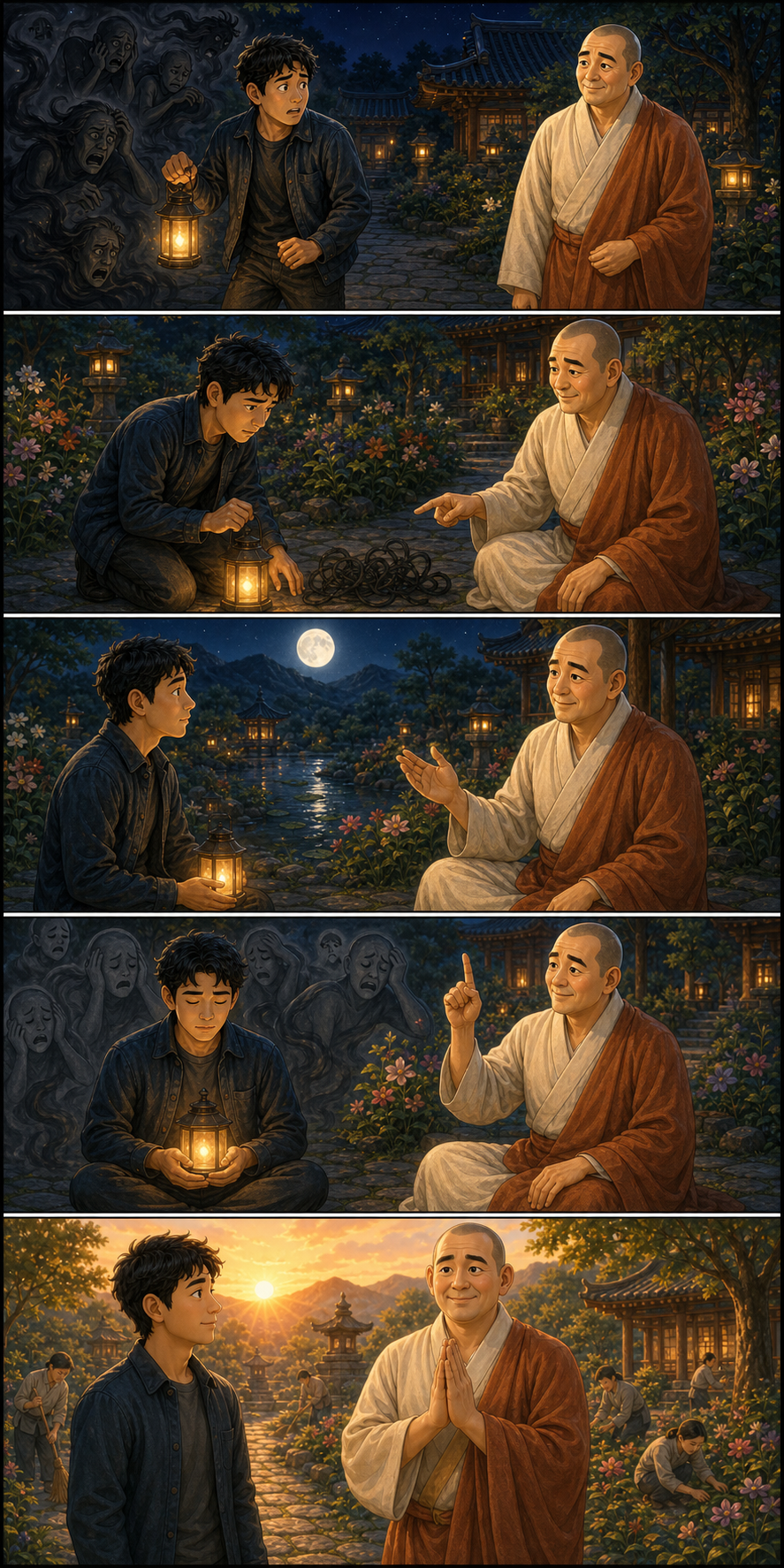 마음이 흔들리지 않을 때 세상이 바로 보입니다 카툰