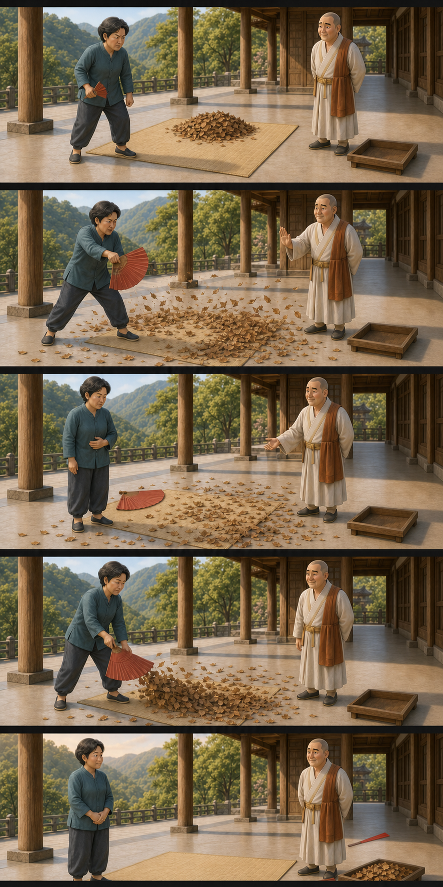 화를 지혜로 돌리는 수행 카툰