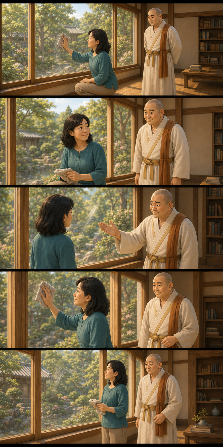고요한 경험에 머물지 않기 카툰