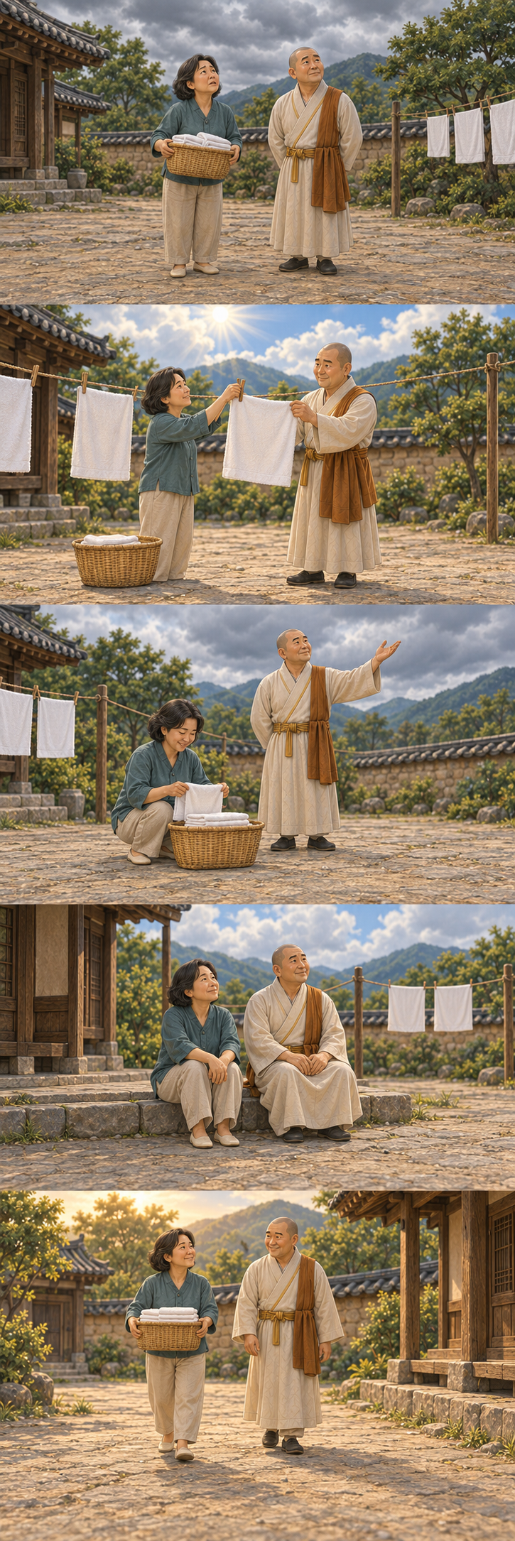 인연 따라 행하고 집착 없이 놓습니다 카툰