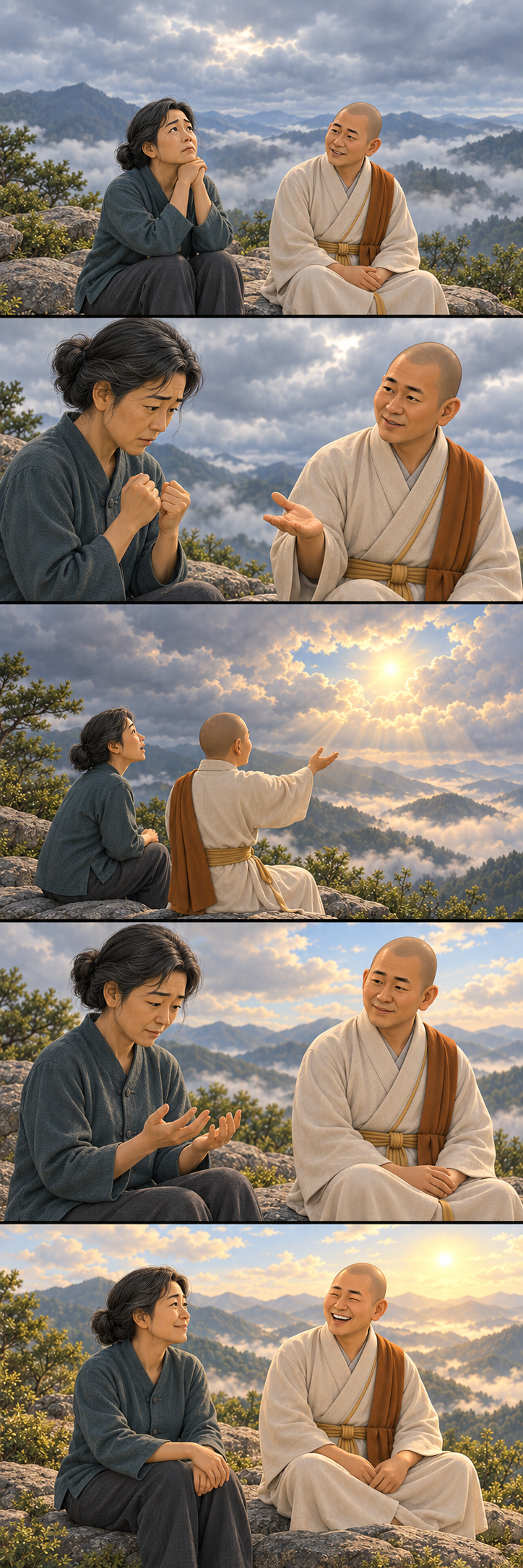 구름 너머의 태양 카툰