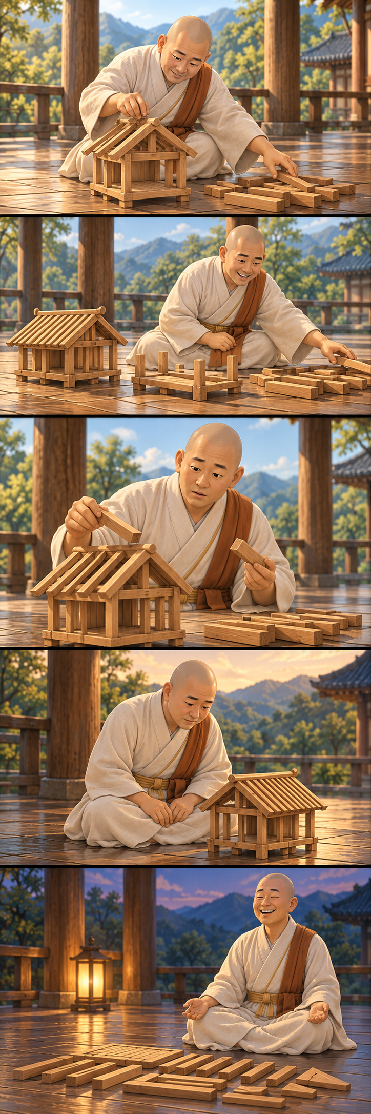 다시는 생사의 집을 짓지 않는 자유 카툰